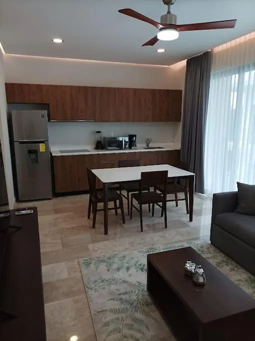 Апартаменты Depa De 1Br Aldea Zama Con Piscina En Roof I Gt Тулум